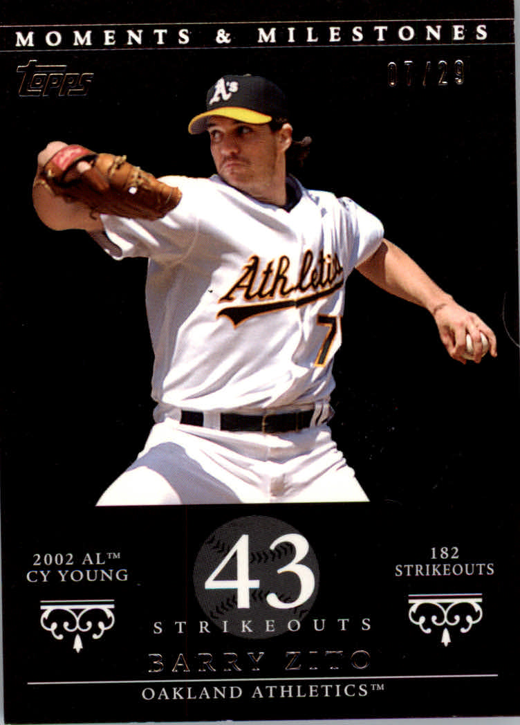 2007 Topps Moments and Milestones Black #49-43 Barry Zito/SO 43