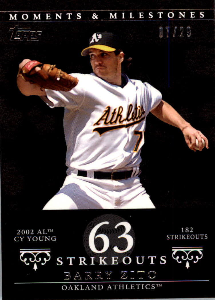2007 Topps Moments and Milestones Black #49-63 Barry Zito/SO 63