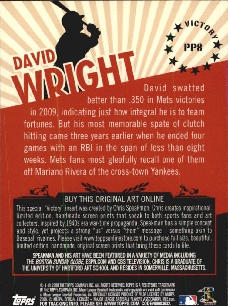 2009 Topps Update Propaganda #PP08 David Wright back image