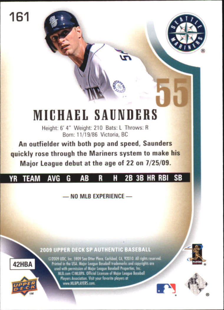 2009 SP Authentic Silver #161 Michael Saunders back image