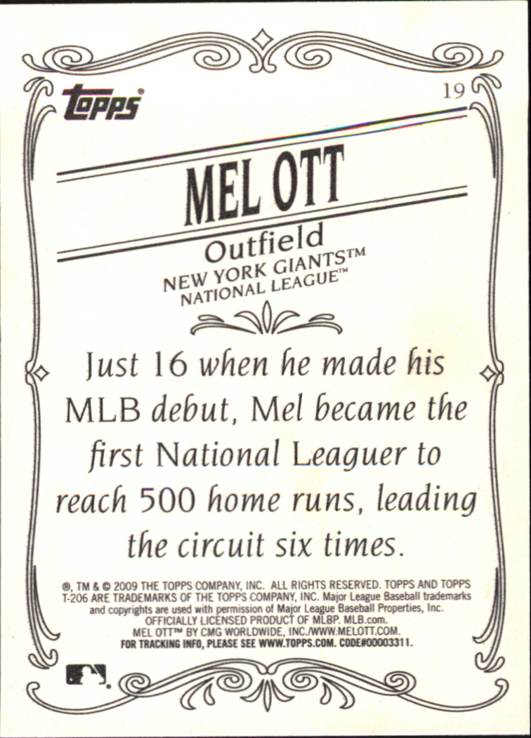 Mel Ott cards (2004-2023) Giants - You Choose - Bild 11 von 29