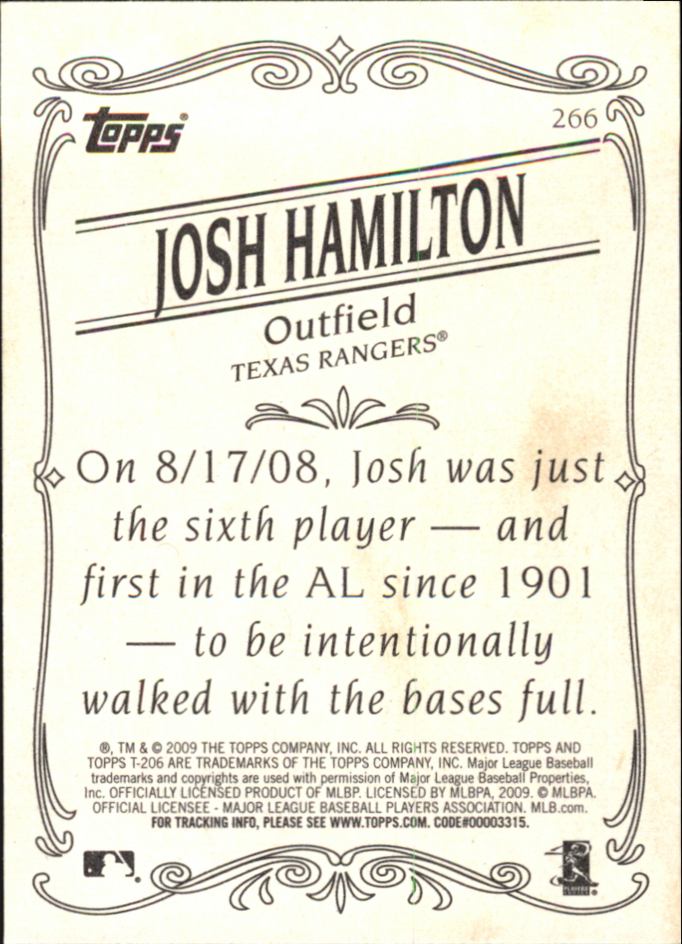 2009 Topps 206 - #266 Josh Hamilton