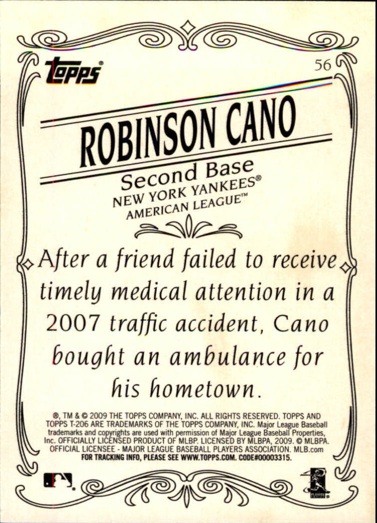2009 Topps 206 Bronze #56 Robinson Cano back image