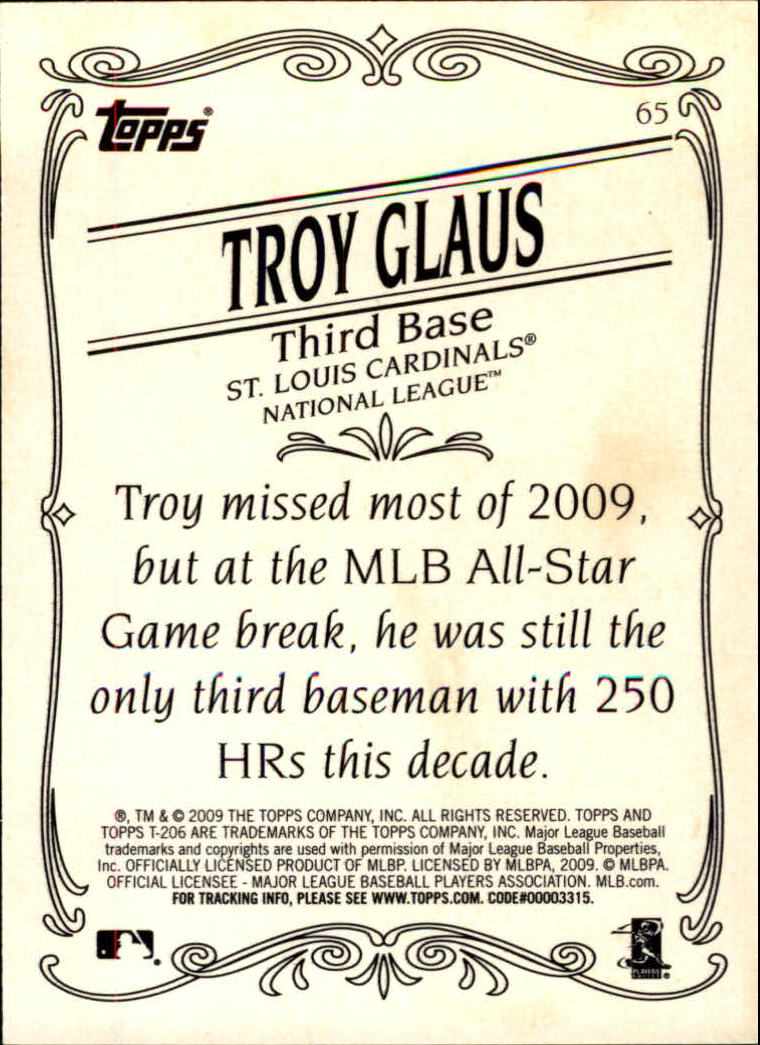 2009 Topps 206 Bronze #65 Troy Glaus back image
