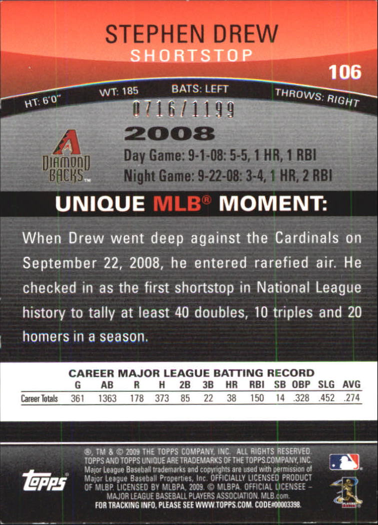 2009 Topps Unique Red #107 Carlos Beltran back image