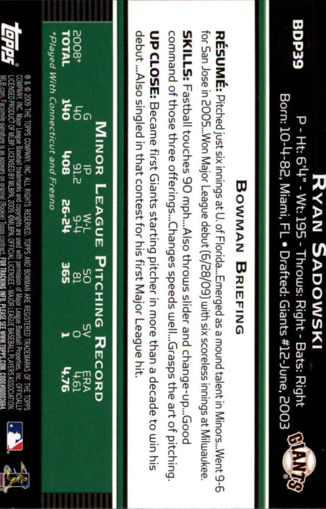 B1541- 2009 Bowman Draft BB Karte #S 1-55 + Einsätze -du Pick- 15 + Gratis US - Bild 75 von 163