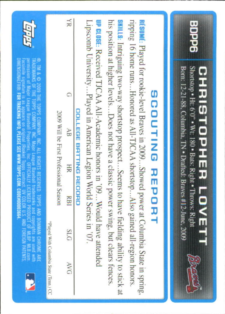 2009 Bowman Chrome Draft Prospects Baseball Card Pick - Picture 13 of 139