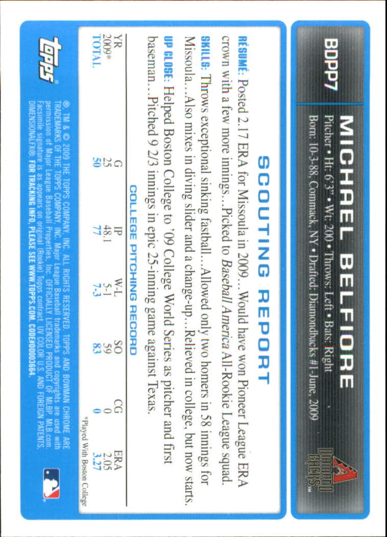 2009 Bowman Chrome Draft Prospects Baseball Card Pick - Picture 15 of 139