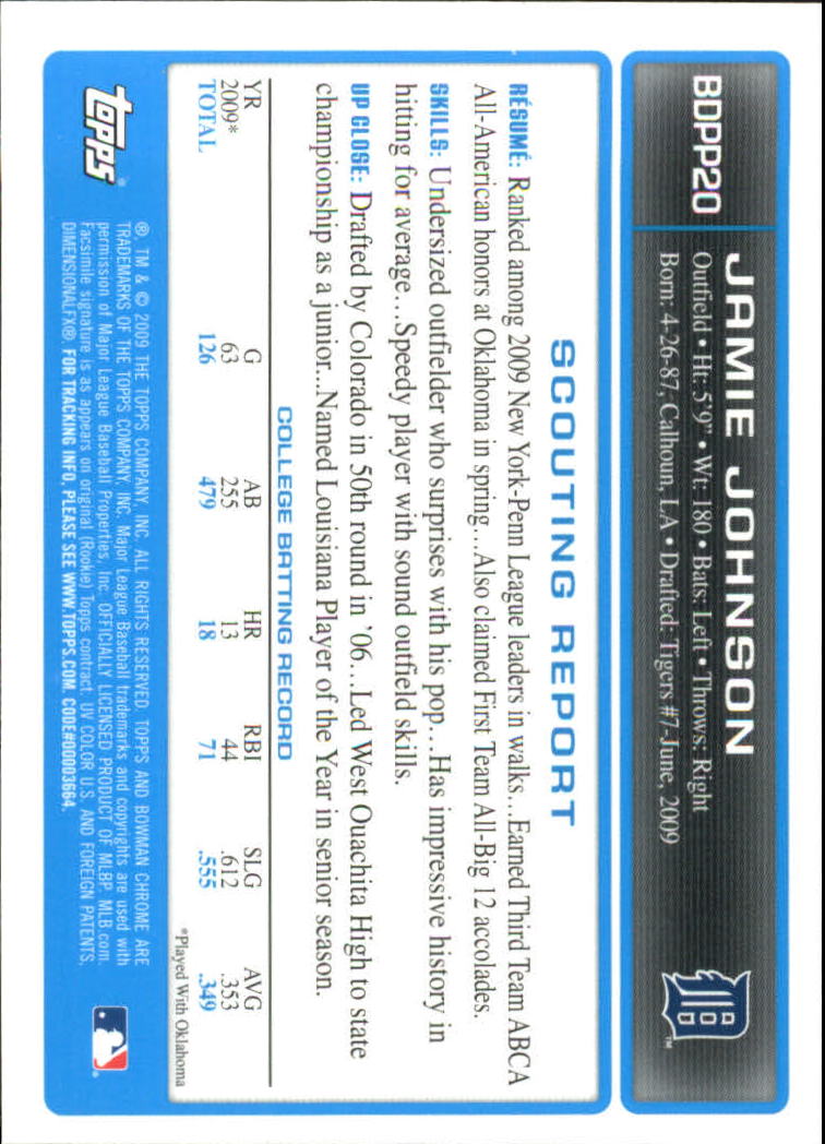 2009 Bowman Chrome Draft Prospects Baseball Card Pick - Picture 39 of 139
