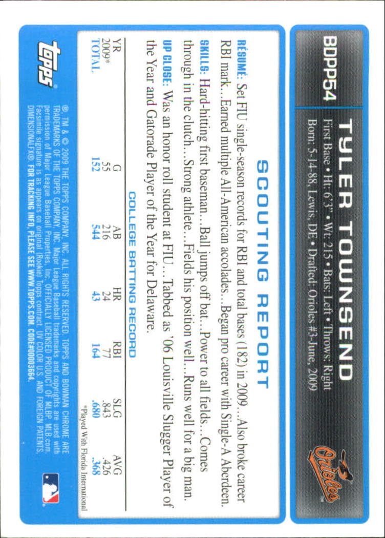 2009 Bowman Chrome Draft Prospects Baseball Card Pick - Picture 98 of 139