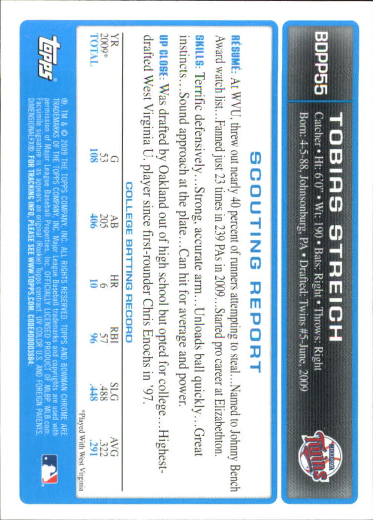 2009 Bowman Chrome Draft Prospects Baseball Card Pick - Picture 100 of 139