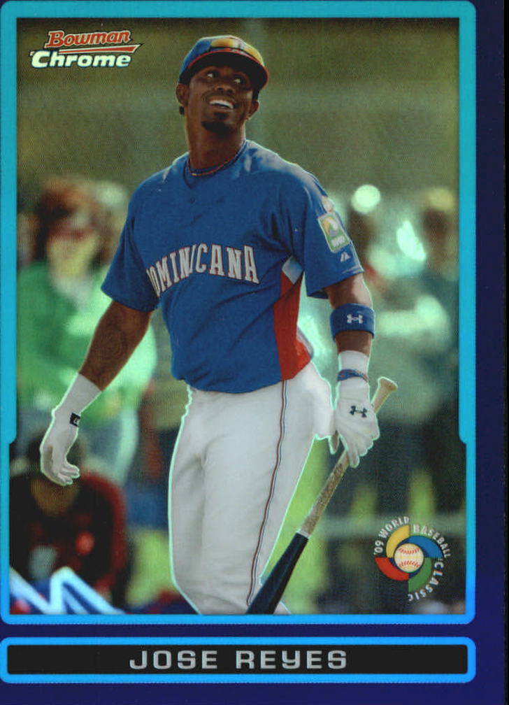 2009 Bowman Chrome Draft WBC Prospects Purple Refractors #BDPW7 Jose Reyes