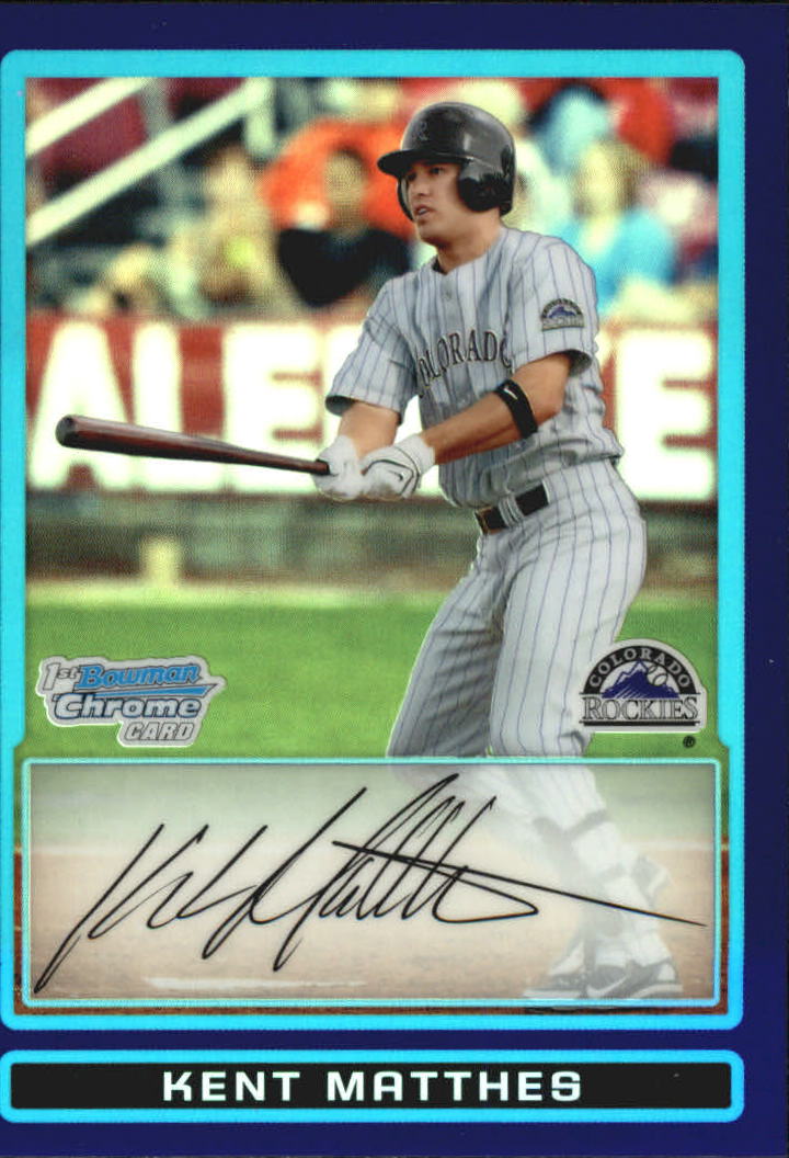2009 Bowman Chrome Draft Prospects Purple Refractors #BDPP21 Kent Matthes
