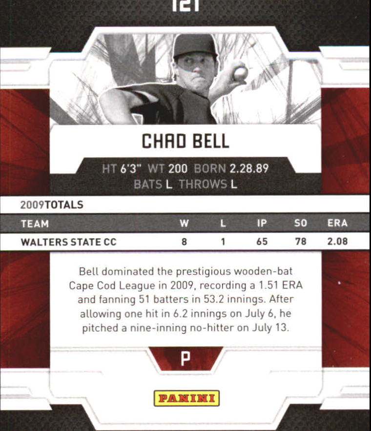 2009 Donruss Elite Extra Edition Aspirations #121 Chad Bell back image