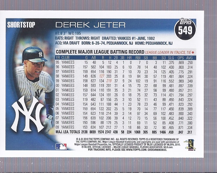 A6550- 2010 Topps Baseball Cards 501-661 +Rookies -You Pick- 15+ FREE US SHIP - Picture 95 of 320