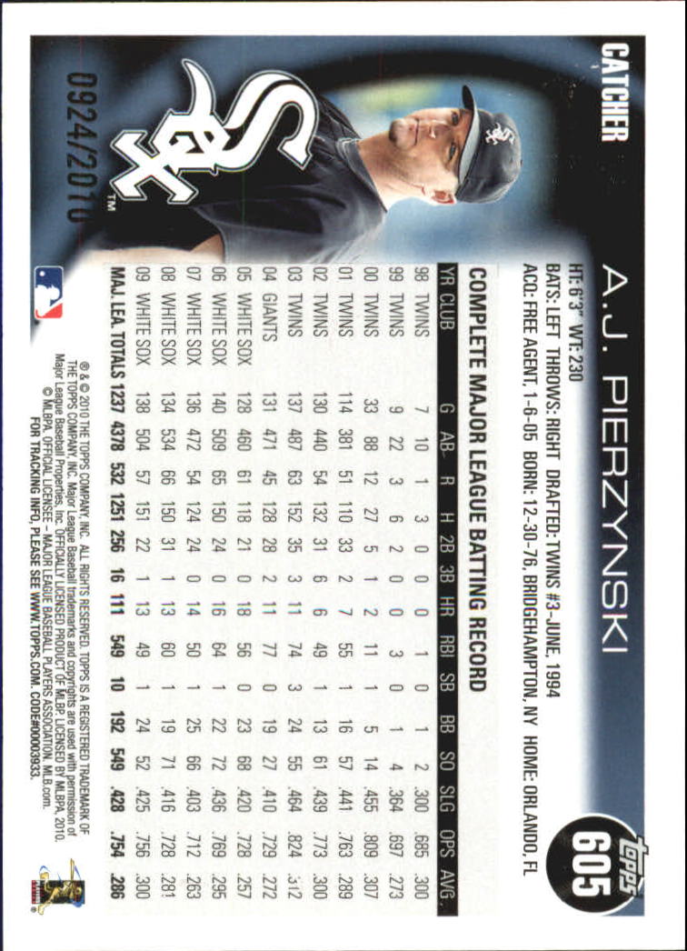 A6550- 2010 Topps Baseball Cards Assorted Inserts1 -You Pick- 15+ FREE US SHIP - Picture 250 of 376