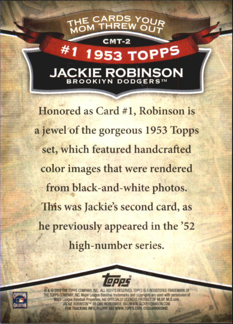 2010 Topps Cards Your Mom Threw Out #CMT2 Jackie Robinson back image