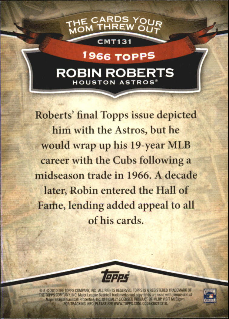 2010 Topps Cards Your Mom Threw Out #CMT131 Robin Roberts back image