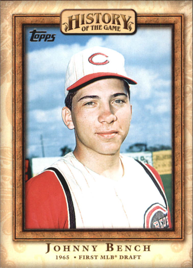 2010 Topps History of the Game #HOG19 Johnny Bench/First MLB Draft