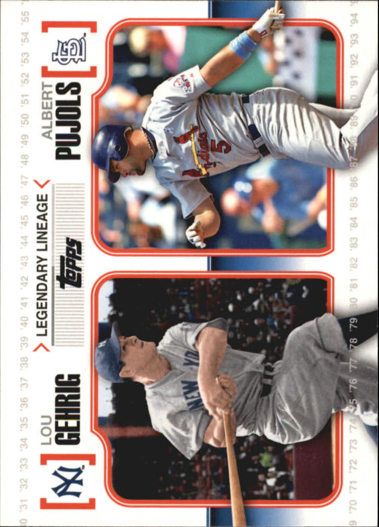 2010 Topps Legendary Lineage #LL42 Lou Gehrig/Albert Pujols