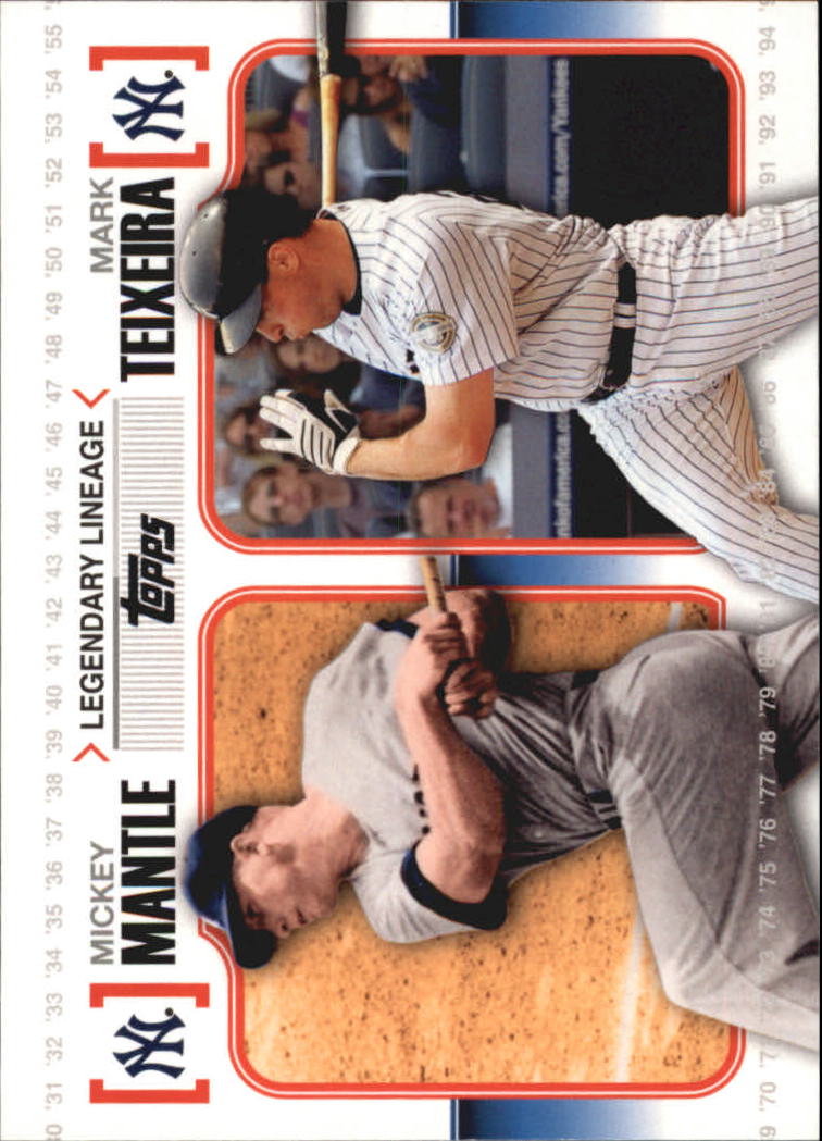 2010 Topps Legendary Lineage #LL59 Mickey Mantle/Mark Teixeira