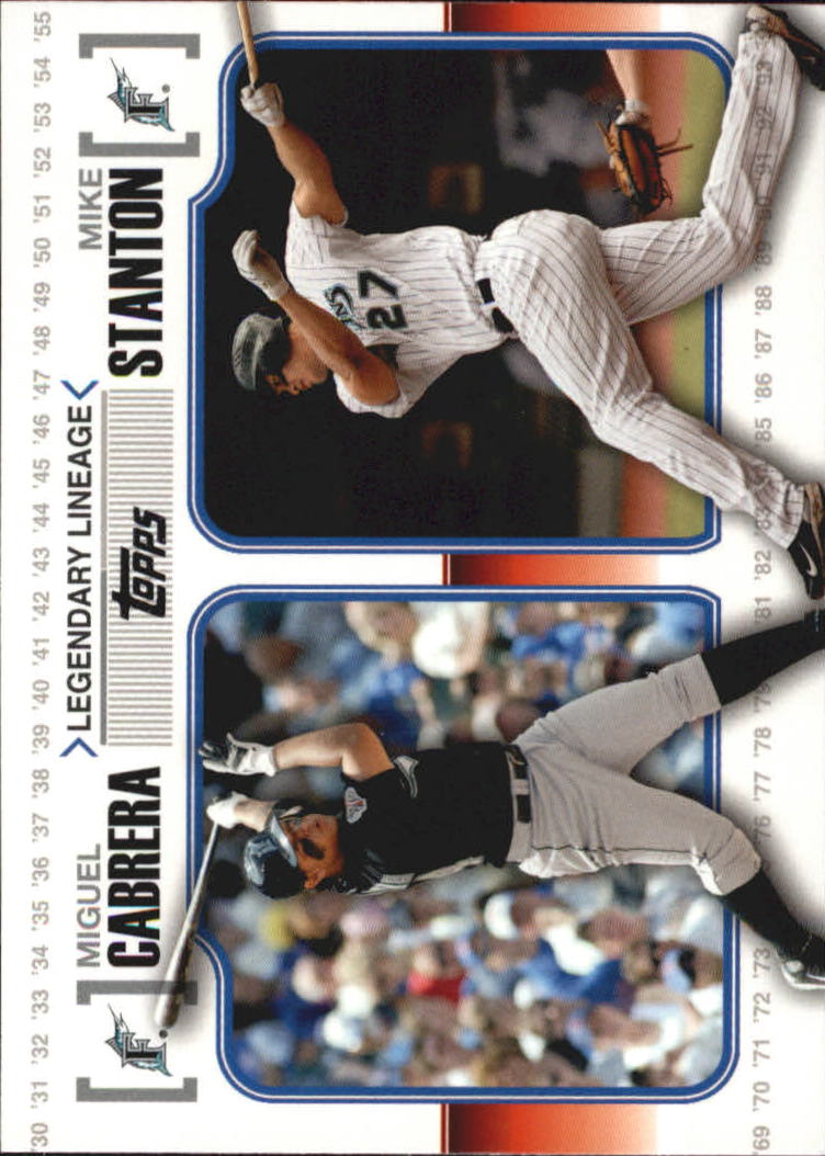 2010 Topps Legendary Lineage #LL66 Miguel Cabrera/Mike Stanton