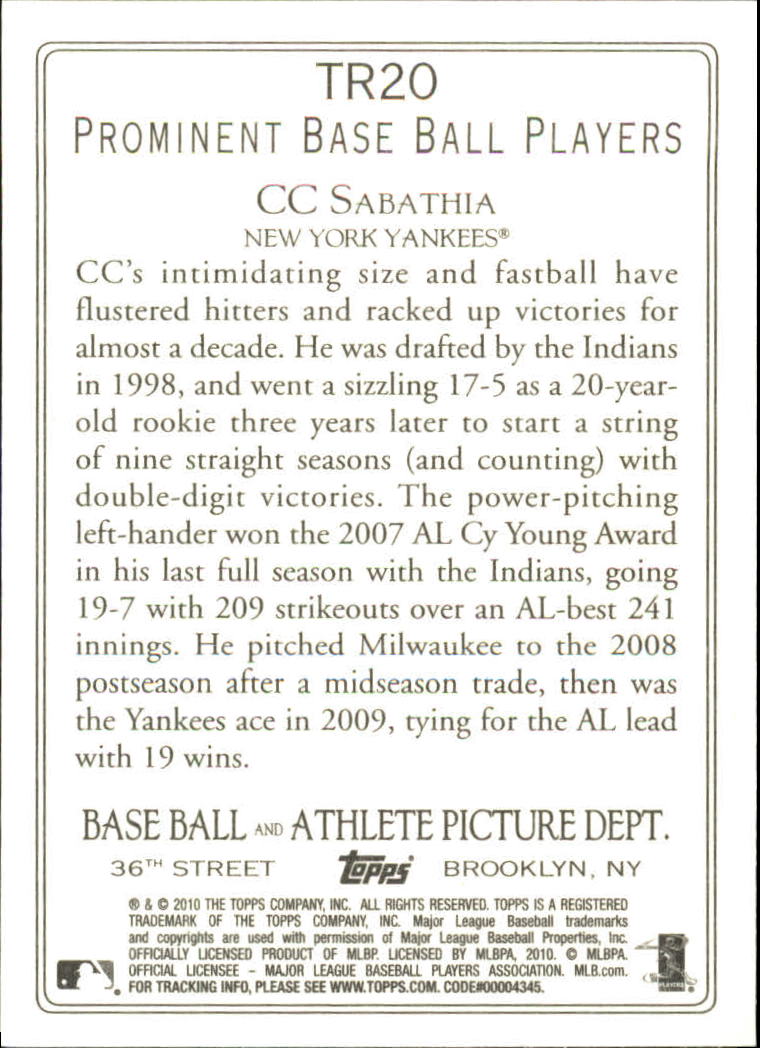 A6550- 2010 Topps Baseball Cards Assorted Inserts2 -You Pick- 15+ FREE US SHIP - Picture 325 of 479