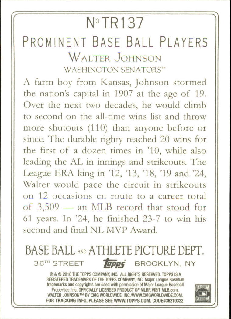 Buy Walter P. Johnson Cards Online  Walter P. Johnson Baseball Price Guide  - Beckett