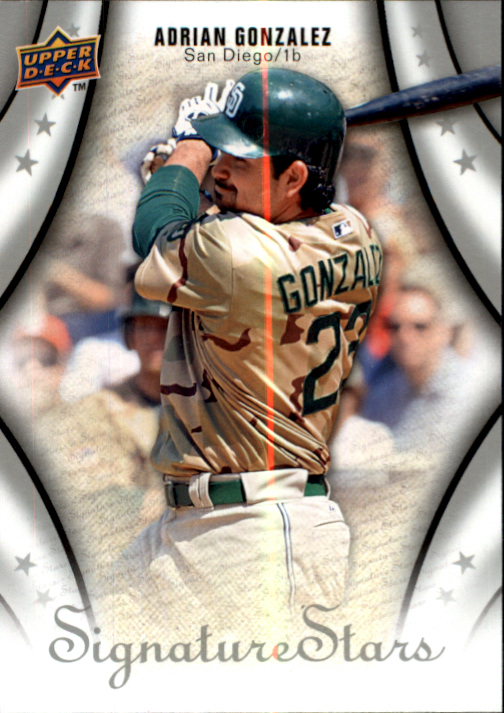 2009 Upper Deck Signature Stars #6 Adrian Gonzalez - NM-MT - Birmingham  Sports Cards