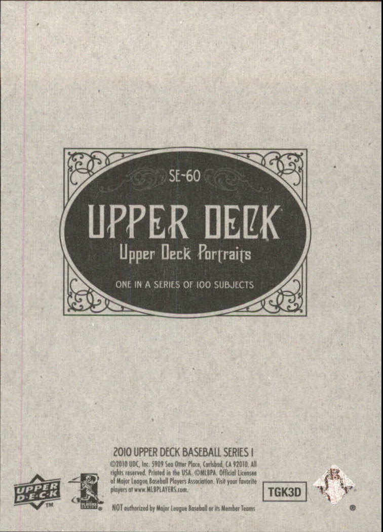2010 Upper Deck Portraits #SE60 A.J. Burnett back image