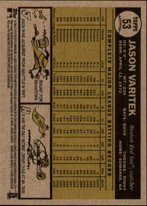 2010 Topps Heritage Baseball Card Pick (Base)