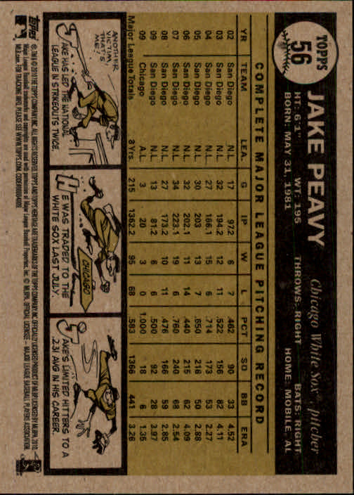 2010 Topps Heritage Baseball Card Pick (Base)