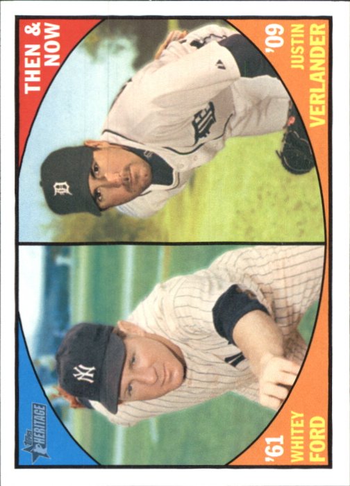 2010 Topps Heritage Then and Now #TN9 Whitey Ford/Justin Verlander