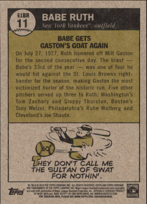 Topps Heritage Ruth Chase 61 2010 tú eliges - Imagen 23 de 31