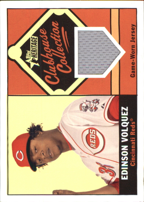2010 Topps Heritage Clubhouse Collection Relics #EV Edinson Volquez