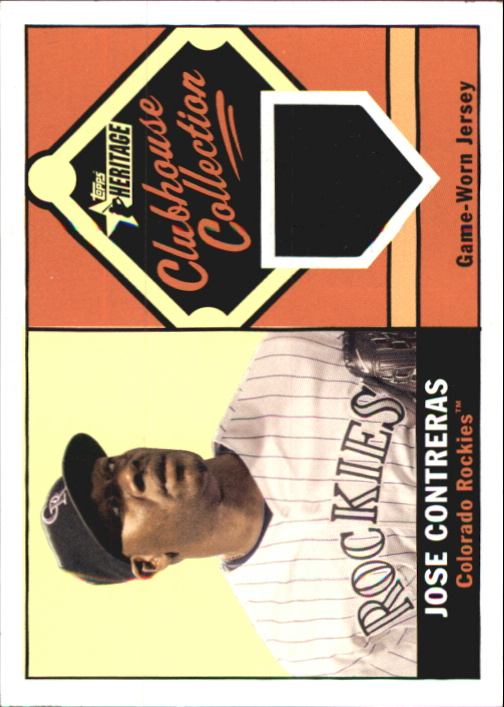 2010 Topps Heritage Clubhouse Collection Relics #JC Jose Contreras