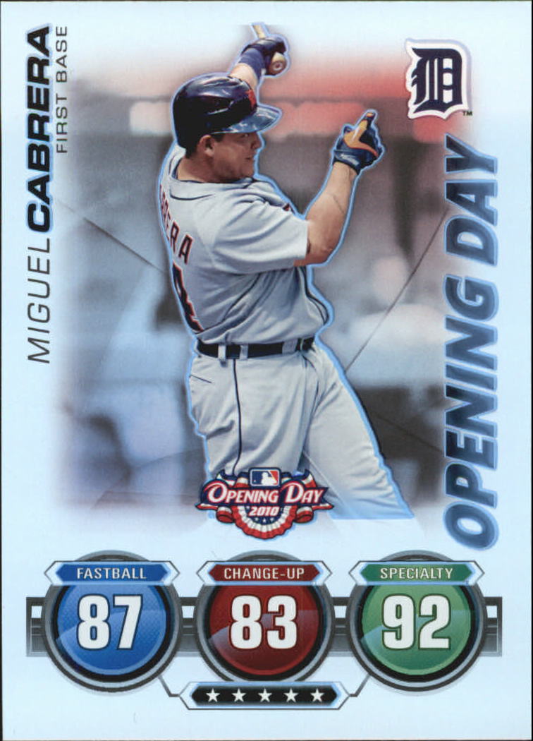 2010 Topps Opening Day Attax #ODTA3 Miguel Cabrera back image