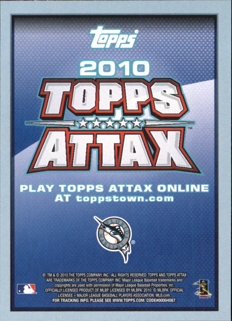 2010 Topps Attax #95 Josh Johnson back image