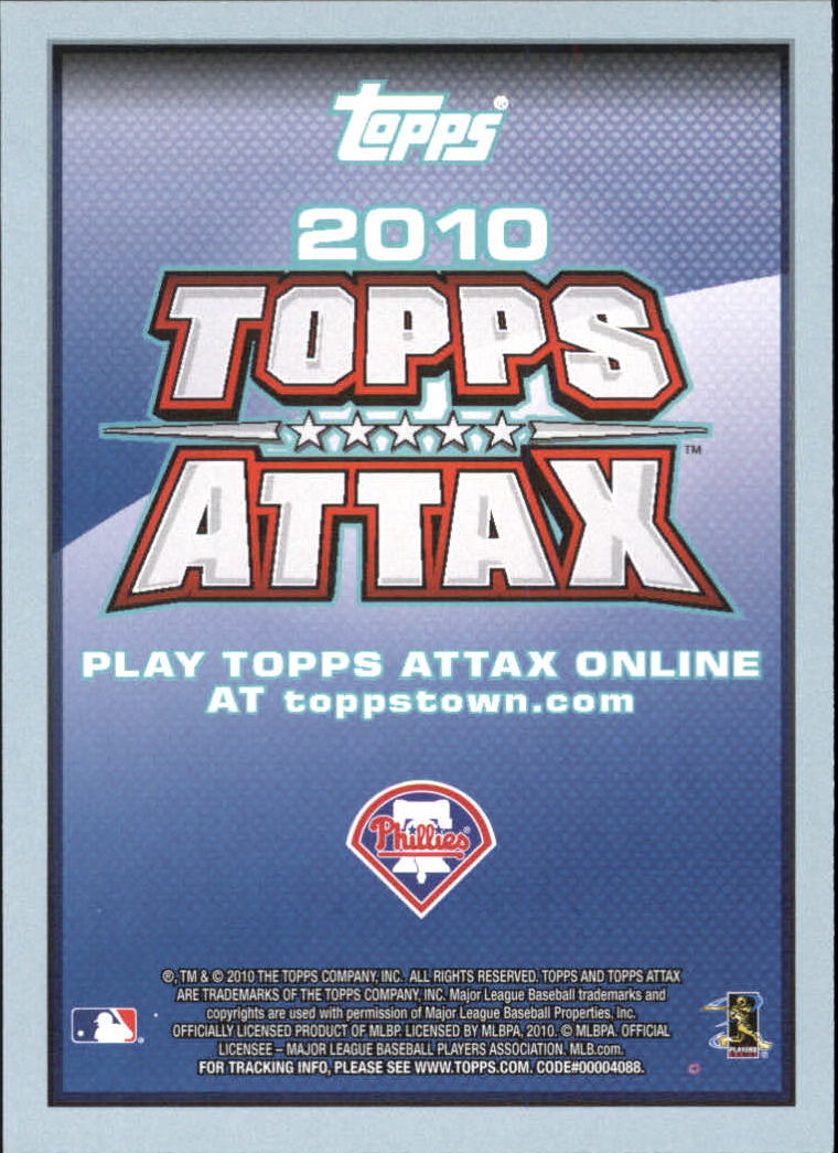 2010 Topps Attax #205 Shane Victorino back image