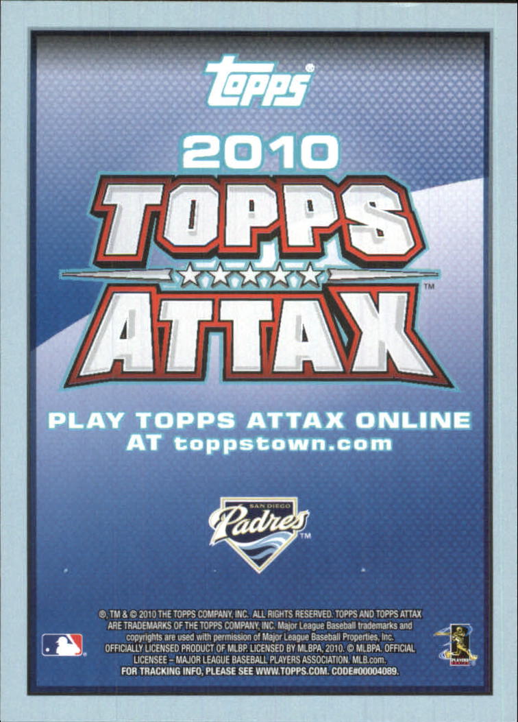 2010 Topps Attax Code Cards #6 Adrian Gonzalez back image