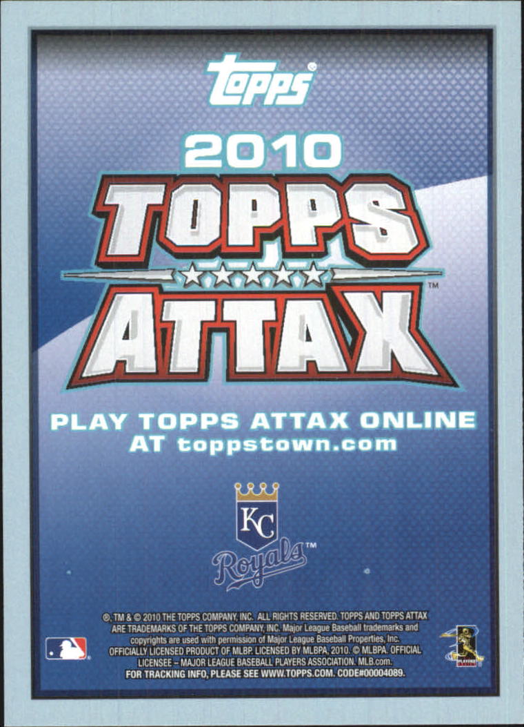 2010 Topps Attax Code Cards #8 Zack Greinke back image
