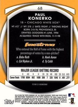 2010 Finest Baseball Card Pick (Base) - Picture 113 of 267