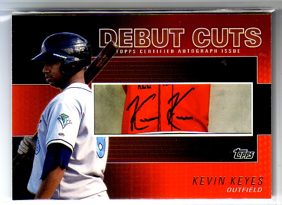 2010 Topps Pro Debut AFLAC Debut Cut Autographs #KK Kevin Keyes S2