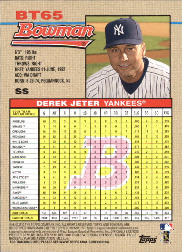 2010 Bowman Baseball "1992 Bowman Throwbacks" Insert Cards - Picture 99 of 157