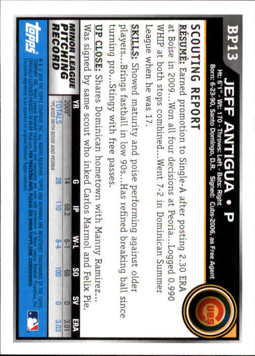2010 Bowman Baseball "Prospects" Insert Cards #BP1 to #BP110 - Picture 27 of 221