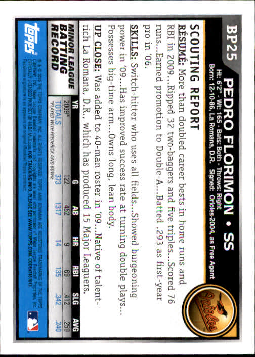 2010 Bowman Baseball "Prospects" Insert Cards #BP1 to #BP110 - Picture 51 of 221