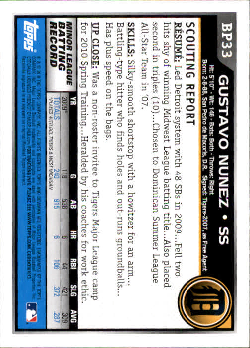 2010 Bowman Baseball "Prospects" Insert Cards #BP1 to #BP110 - Picture 67 of 221