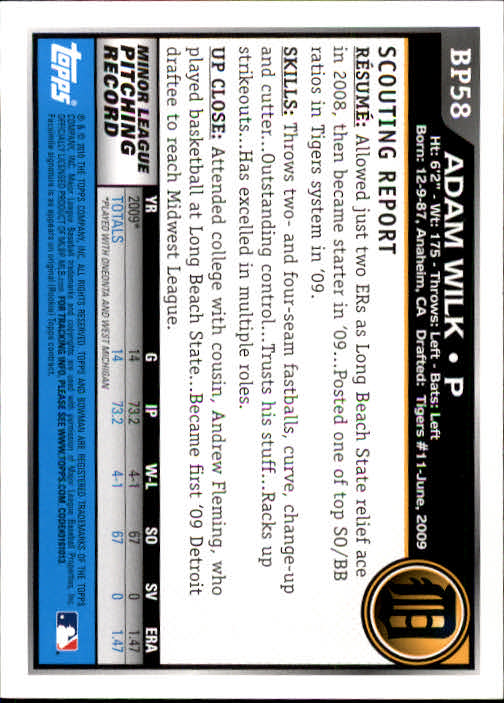 2010 Bowman Baseball "Prospects" Insert Cards #BP1 to #BP110 - Picture 117 of 221