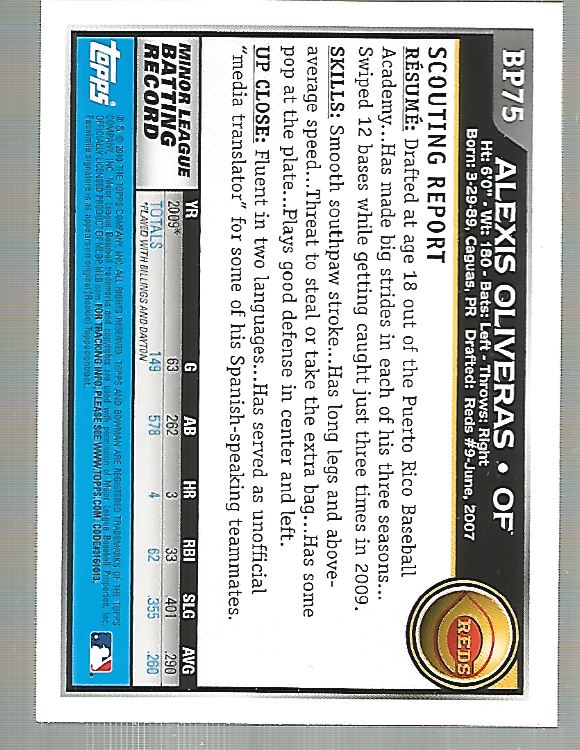 2010 Bowman Baseball "Prospects" Insert Cards #BP1 to #BP110 - Picture 151 of 221