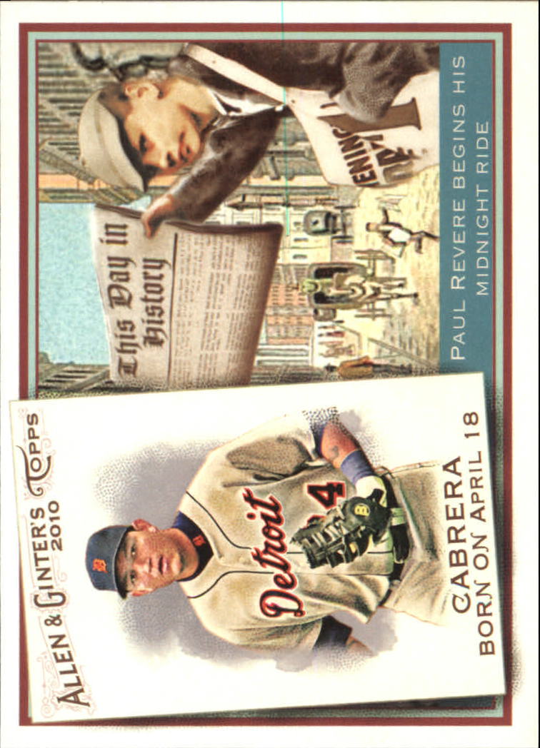 2010 Topps Allen and Ginter This Day in History #TDH45 Miguel Cabrera